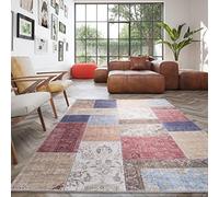 Rugs Essentials Tapis Design Traditionnel Imprimé Vintage Multicouleur pour l'Intérieur - Salon - Chambre, Tapis 160x230 cm, Patchwork, Tissage mécanique 100% Polyester, 160x230 cm, Multicouleur