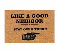 Rugs For Living Room I Have A Good Neighbor Tapis de sol anglais antidérapant et sale pour entrée, porche (marron, A)