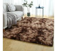 Rugs Tapis de Salon à Poils Longs 100 x 130 cm Moderne, Doux, en Peluche, Lavable, Unicolore Tapis Moderne à Poils Longs Tapis Salon Lavable pour Salon, Chambre, Marron