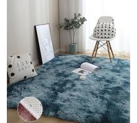 Rugs Tapis de Salon à Poils Longs 130 x 170 cm Tapis de Salon de Tapis Chaise Canapé Natte Soft Longhair Décoratif Aux Tapis de Chambre à Coucher Décoration, Bleu Foncé
