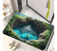 Rugs That Look Like a Hole, Dog Gets Scared of 3D Hole Carpet, 3D Trap Optical Visual Illusion Rugs, Optical Illusion Rug, for Door Entrance, Bathroom, Stairs, Living Room Decor (I,15.7 * 23.6in)