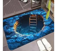 Rugs That Look Like a Hole, Dog Gets Scared of 3D Hole Carpet, 3D Trap Optical Visual Illusion Rugs, Optical Illusion Rug, for Door Entrance, Bathroom, Stairs, Living Room Decor (D,31.5 * 47.2in)