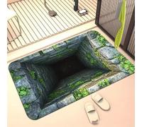 Rugs That Look Like a Hole, Dog Gets Scared of 3D Hole Carpet, 3D Trap Optical Visual Illusion Rugs, Optical Illusion Rug, for Door Entrance, Bathroom, Stairs, Living Room Decor (G,31.5 * 47.2in)