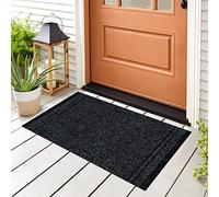 rugsx Paillasson antidérapant Malaga Tapis de Porte - Revêtement de Porte - extérieur, intérieur, retient la poussière, Caoutchouc, Anthracite 100x110 cm