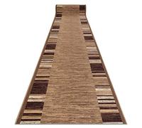 rugsx Tapis de Couloir Adagio Beige - Antidérapant, Moderne et Durable, idéal pour la Cuisine, Le Hall et Le Couloir, 80x280 cm