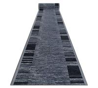 rugsx Tapis de Couloir Adagio Gris - Antidérapant, Moderne et Durable, idéal pour la Cuisine, Le Hall et Le Couloir, 110x200 cm
