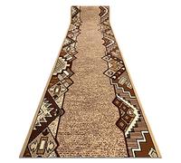 rugsx Tapis de Couloir BCF Baryton pour la Cuisine, Le Hall, Le Couloir, l'entrée, Solide, Classique, Beige 90x400 cm