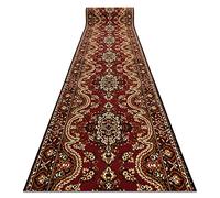 rugsx Tapis de Couloir BCF Printemps pour la Cuisine, Le Hall, Le Couloir, l'entrée, Solide, Classique, Bordeaux 120x250 cm