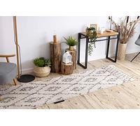 rugsx Tapis de Couloir, berbère marocain Shaggy, Franges, Berber, pour la Cuisine, Le Hall, Le Couloir, Fez crème 80x200 cm