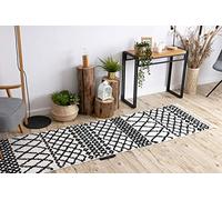 rugsx Tapis de Couloir, berbère marocain Shaggy, Franges, Berber, pour la Cuisine, Le Hall, Le Couloir, SAFI Blanc 80x300 cm