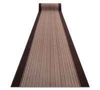rugsx Tapis de Couloir Carnaby antidérapant, pour la Cuisine, Le Hall, Le Couloir, Solide, Moderne, Brun, 80x190 cm