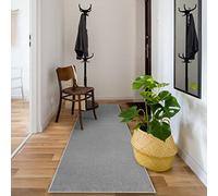 rugsx Tapis de Couloir Eton pour la Cuisine, Le Hall, Le Couloir, l'entrée, Solide, Classique, Argent 70x430 cm