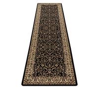 rugsx Tapis de Couloir Royal ADR, Classique, Traditionnel, pour l'entrée, Le Hall, Le Couloir, Haute qualité Noir 70x300 cm