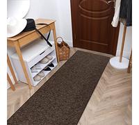 rugsx Tapis de Couloir Superstar pour la Cuisine, Le Hall, Le Couloir, l'entrée, Solide, Moderne, Marron 150x330 cm
