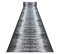 rugsx Tapis de Couloir Toltec - Antidérapant, Moderne et Durable, idéal pour la Cuisine, Le Hall et Le Couloir, Gris 67x340 cm