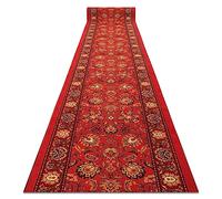 rugsx Tapis de Couloir Tradition - Antidérapant, Classique et Durable, idéal pour la Cuisine, Le Hall et Le Couloir, Rouge 67x400 cm