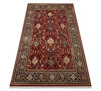 rugsx Tapis en Laine KESHAN Franges, Classique Oriental, Tapis Traditionnel, pour la Chambre, Le Salon, la Chambre à Coucher, de Haute qualité Beige/Bordeaux/Bleu foncé 160x230 cm