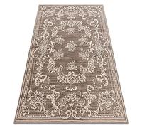 rugsx Tapis en Laine Nain avec Cadre - Ornement Vintage, Tapis Traditionnels pour Le Salon et la Chambre à Coucher, Design élégant, Beige/Marron 200x300 cm