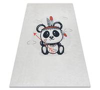 rugsx Tapis Enfant Bambino pour Chambre de bébé, Chambres d'enfants, Moquette Lavable en Machine, Panda, antidérapant - Crème 140x190 cm