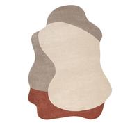 rugsx Tapis Fusion 5710 Tapis Moderne en Crème & Terracotta - Forme irrégulière, Abstrait - Salon, Chambre à Coucher 160x220 cm