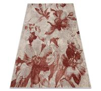rugsx Tapis Fusion 8259 Tapis Moderne en Crème & vin Rouge avec Motif Floral - Salon, Moquette Douce 160x220 cm