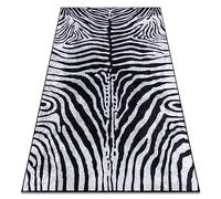 rugsx Tapis Lavable Miro 51331.803 Zebra antidérapant - Noir/Blanc 140x190 cm