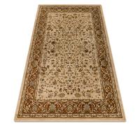 rugsx Tapis Royal Classique, Traditionnel, pour la Chambre, Le Salon, la Chambre à Coucher, Cadre, Beige/Marron 150x230 cm
