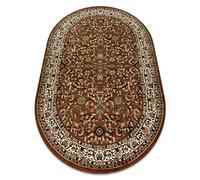 rugsx Tapis Royal Classique, Traditionnel, pour la Chambre, Le Salon, la Chambre à Coucher, de Haute qualité, ADR 1745 Marron, Ovale 100x180 cm