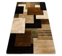 rugsx Tapis Royal Classique, Traditionnel, pour la Chambre, Le Salon, la Chambre à Coucher, Géométrique 3D, Noir/Marron 200x290 cm