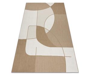 rugsx Tapis SISAL Flat Intérieur Extérieur - Moderne et résistant - pour Salon, Balcon, terrasse - Motif géométrique - Beige Naturel Couleur Paille, Cordon 80x150 cm