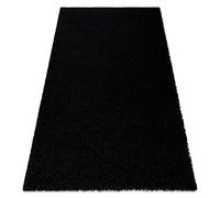 rugsx Tapis SOFFI Shaggy 5cm; pour la Chambre des Enfants, Le Salon, la Chambre à Coucher, moquettes à Poils Longs, Descente de lit, Noir 80x150 cm