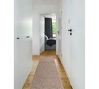 rugsx Tapis, Tapis de Course SOFFI Shaggy 5cm; pour la Cuisine, Le Hall, Le Couloir, moquettes à Poils Longs, Beige 60x250 cm