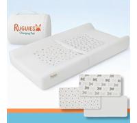 RUGUIES- Matelas à langer avec 3 tapis supplémentaires- Matelas à langer pour bébé imperméable et hypoallergénique- Ceinture de Sécurité et base antidérapante-80x42 cm- Certifié OEKO-TEX.