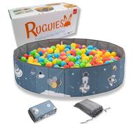 RUGUIES- Piscine à Balles pour Bébé et Enfant jusqu'à 3 Ans-Parc à Balles pour Les Petits-Pliable pour Garçons-pour Un Usage Intérieur et Extérieur- (Boules Non Incluses) (Space 80x26cm)