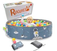 RUGUIES- Piscine à Balles pour Bébé et Enfant jusqu'à 3 Ans-Parc à Balles pour Les Petits-Pliable pour Garçons-pour Un Usage Intérieur et Extérieur- (Boules Non Incluses) (Space 120x30cm)