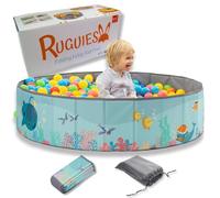 RUGUIES- Piscine à Balles pour Bébé et Enfant jusqu'à 3 Ans-Parc à Balles pour Les Petits-Pliable pour Garçons-pour Un Usage Intérieur et Extérieur- (Boules Non Incluses) (Ocean 120x30cm)