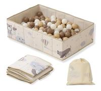RUGUIES- Piscine à balles pour enfants-Piscine à balles rectangulaire pliable pour les enfants jusqu'à trois ans-Aire de jeu portable- Pour l'intérieur et l'extérieur- 83x53x30cm (balles non incluses)