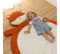RUGUIES-Tapis Eveil Bébé-Matelas de Sol épais pour Ramper et Jouer -Doux et interactif pour la Gymnastique et la psychomotricité-Cadeau pour la Naissance. Baby Shower. XL (Fox)