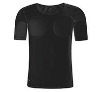 ruguo T-Shirt rembourré Fake Chest Muscle pour Hommes T-Shirt Muscle Invisible réaliste Hommes Faux Muscle Pectoral Muscles abdominaux Chemise Corps Shaper sous-vêtements (Color : Noir, Size : XL)
