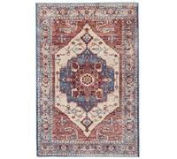 RugVista Amina, Tapis intérieur et extérieur, Modernes, 200 x 300 cm, Rectangulaire, Poil Ras, Porch, Lavage à la Main Seulement, Résistant aux UV, Rouge/Bleu