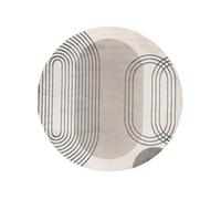 RugVista Amphi Tapis Moderne, Ø 240 cm, Rond, Poil Moyen, Nettoyage à Sec, Salon, Salle de séjour, Chambre, Salle à Manger, Gris/Taupe