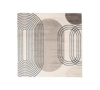 RugVista Amphi Tapis Moderne, 200x200 cm, Carré, Poil Moyen, Nettoyage à Sec, Salon, Salle de séjour, Chambre, Salle à Manger, Gris/Taupe