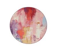 RugVista Anya, Tapis intérieur et extérieur, Modernes, Ø 100 cm, Rond, Poil Ras, Cuisine, Couloir, Porch, Lavage à la Main Seulement, Résistant aux UV, Multicolore