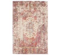 RugVista Ava Tapis Moderne, 160x230 cm, Rectangulaire, Poil Moyen, Nettoyage à Sec, Salon, Salle de séjour, Chambre, Salle à Manger, Coral/Beige