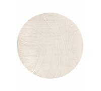 RugVista Bahia Tapis Moderne, Ø 240 cm, Rond, Poil Moyen, Nettoyage à Sec, Salon, Salle de séjour, Chambre, Salle à Manger, Blanc crème