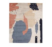 RugVista Bel Air Tapis Moderne, 240x300 cm, Rectangulaire, Poil Moyen, Nettoyage à Sec, Salon, Salle de séjour, Chambre, Salle à Manger, Bleu/Beige