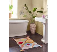 RugVista Bisous Tapis de Bain, Rectangulaire, 60 x 90 cm, Multicolore | Modernes, Poil ras, Lavage en machine, Oeko-Tex 100, Antidérapante, Salle de bain