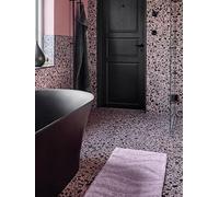 RugVista Breeze, Tapis de Bain, Modernes, 80 x 50 cm, Rectangulaire, Poil Ras, Lavage en Machine, Violet