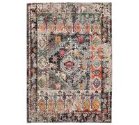 RugVista Cassiopeia Tapis Moderne, 160x230 cm, Rectangulaire, Poil Moyen, Nettoyage à Sec, Salon, Salle de séjour, Chambre, Salle à Manger, Noir/Multi