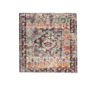 RugVista Cassiopeia, Tapis, Tapis Modernes, 200 x cm, Carré, Poil Moyen, Salle de séjour, à Manger, Chambre, Cuisine, Nettoyage Sec Seulement, Oeko_tex_100, Noir/Multi